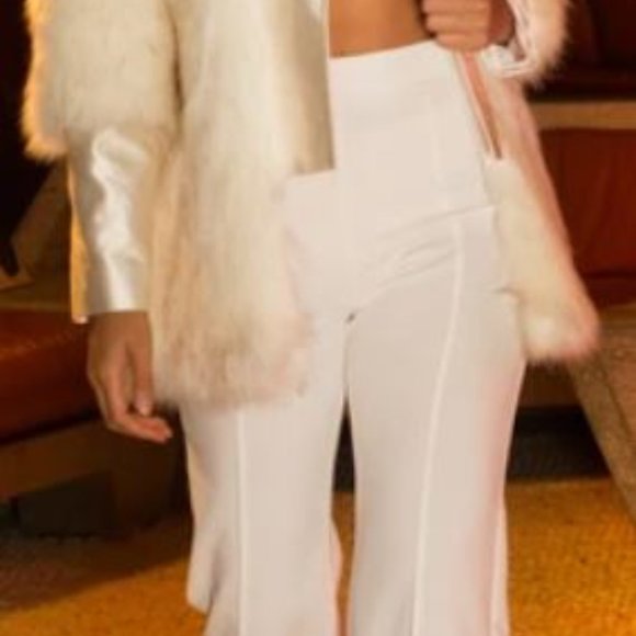 *SOLD* NEW High Waisted Dress Pants - White XS - Picture 3 of 5